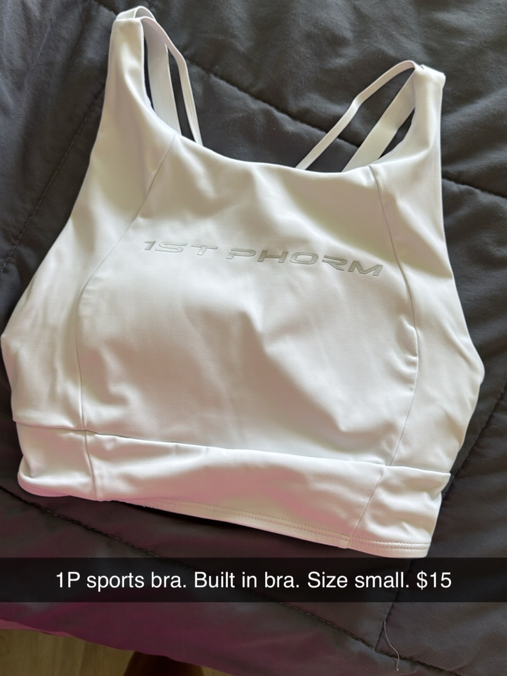 1st Phorm Women's White Crop Sports Bra - Small